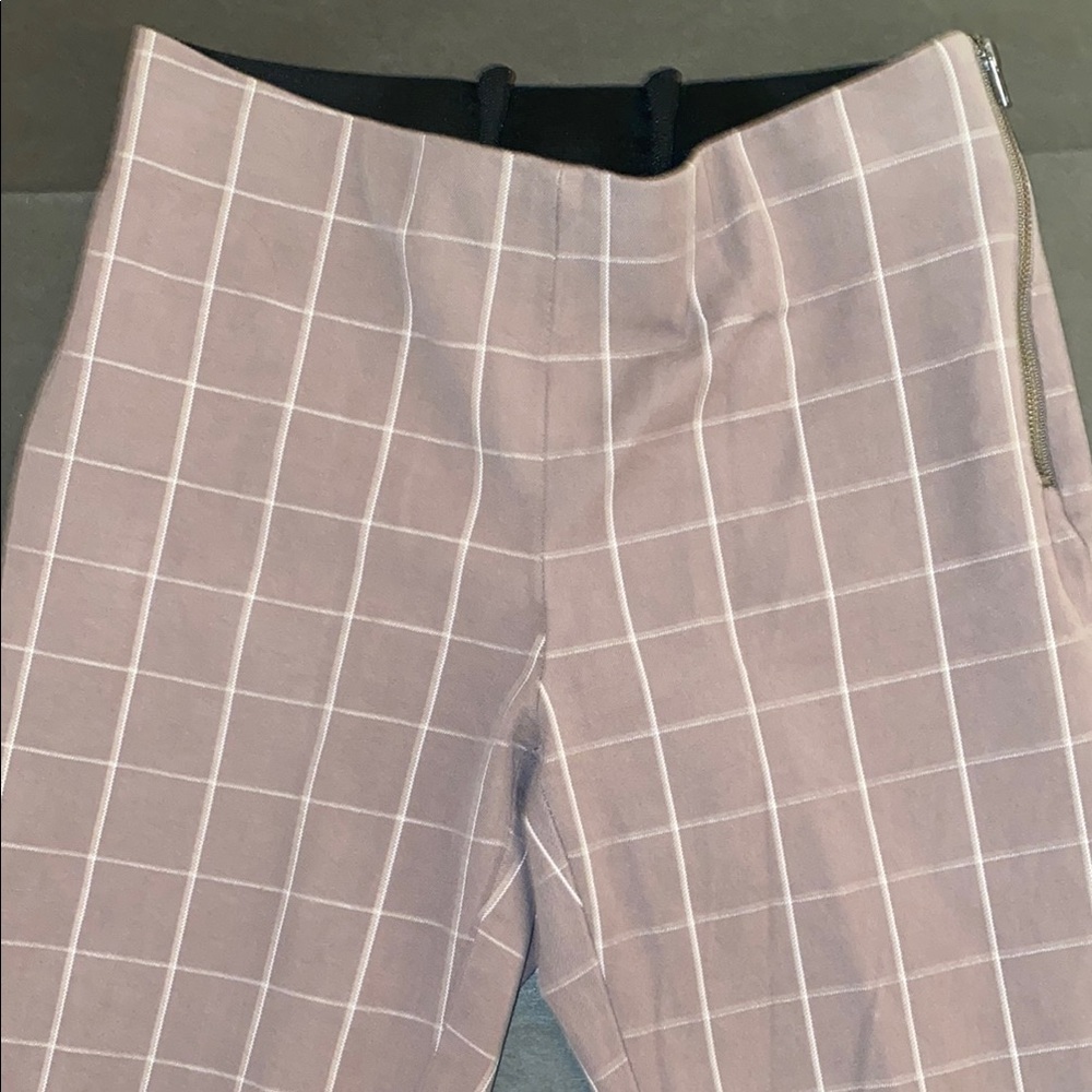 A New Day Size 4 Women's Checkered Trousers - Mauve and White - Picture 10 of 12